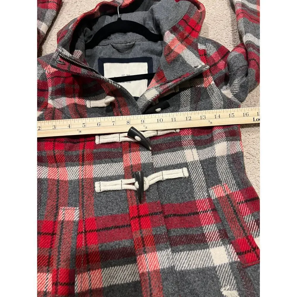Abercrombie Girls Plaid Coat - Size Medium